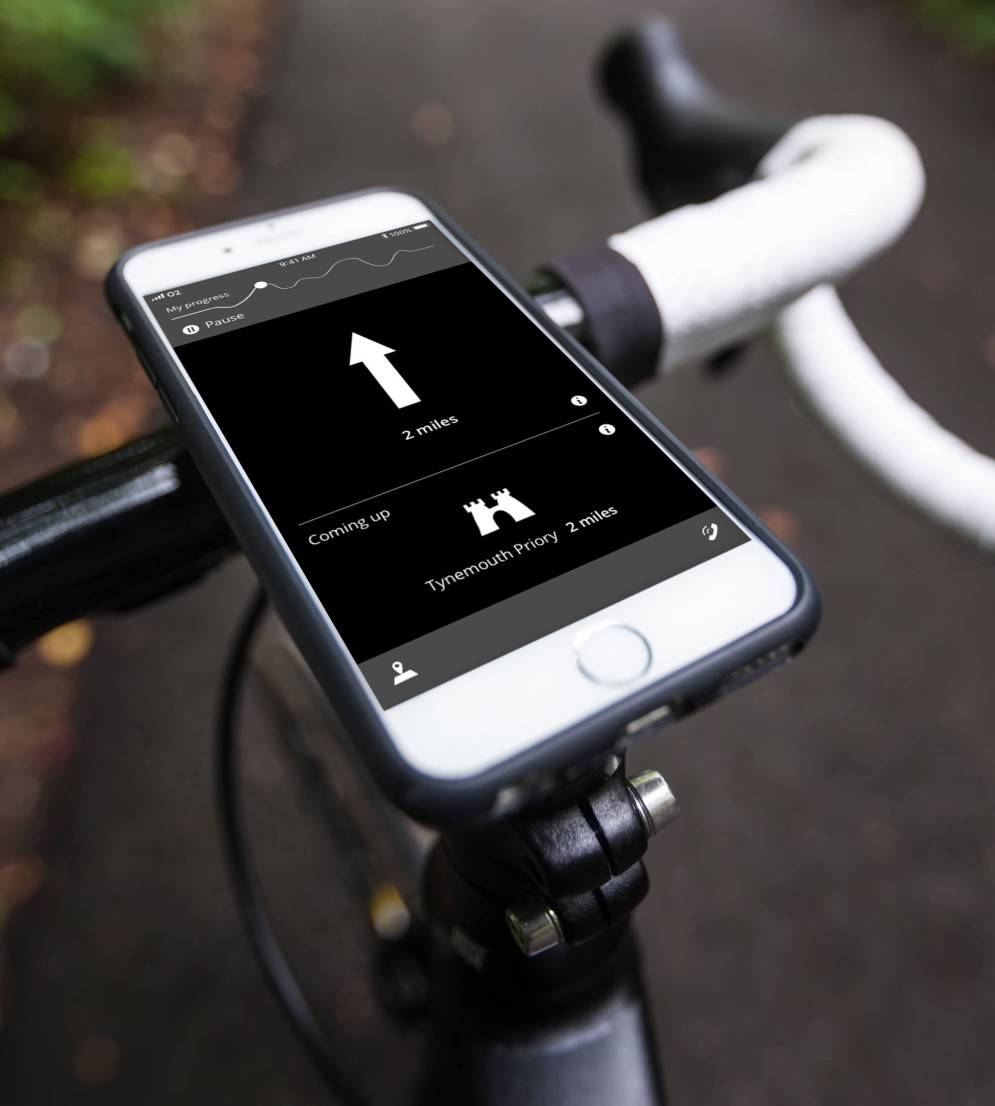 Saddle Skedaddle app being used on a route 