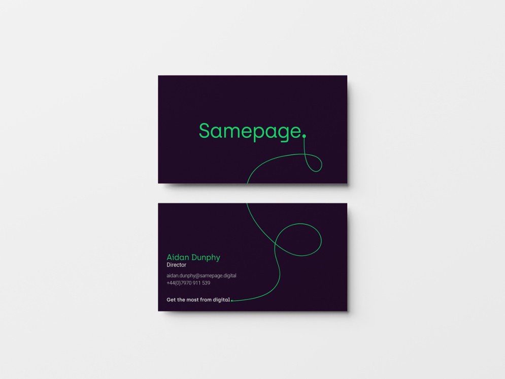 Samepage branded business card