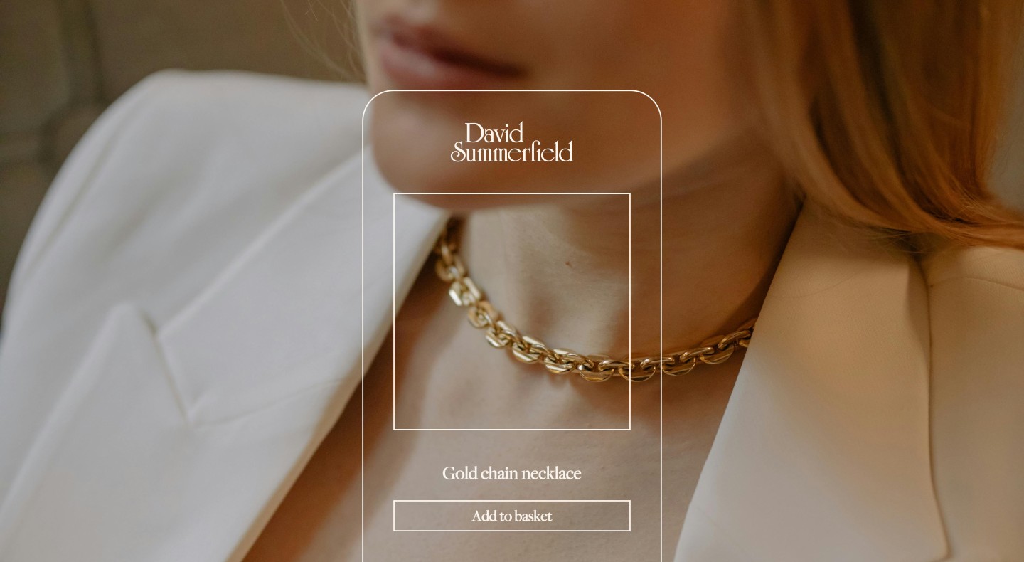 David summerfield product with website product framing design