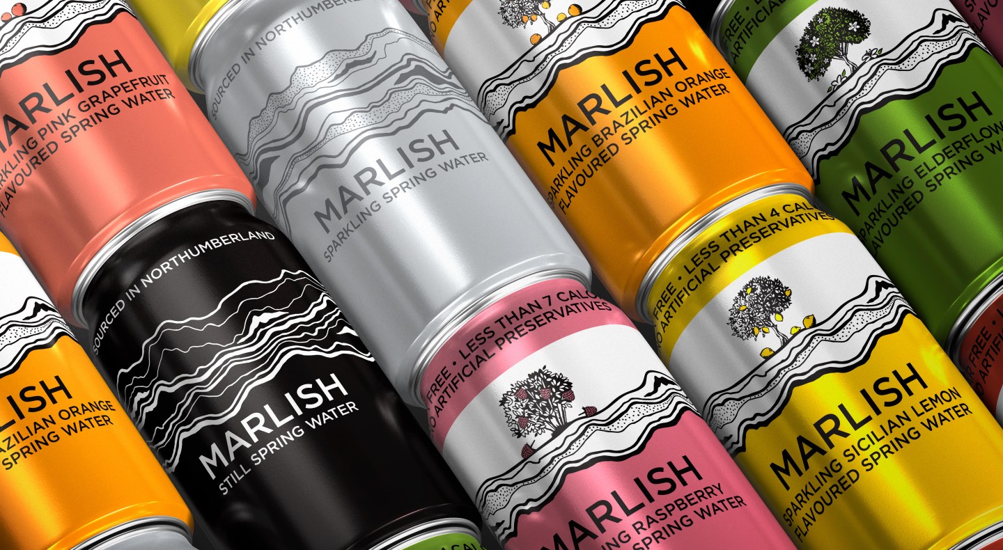 Different flavours of Marlish can design shown next to eachother